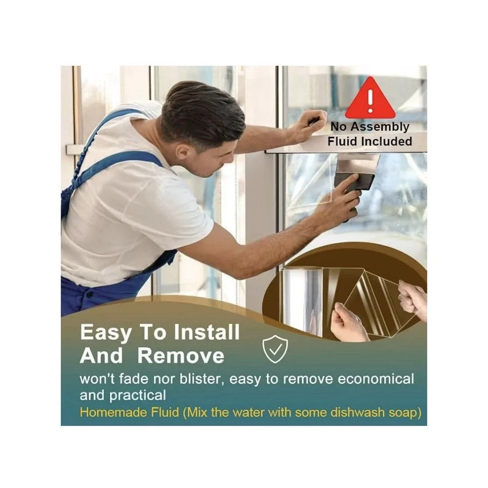 4 Mil Clear Security Safety Window Shatterproof‎ Film for Windows-6.5ft NEW